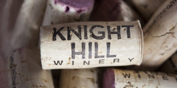 Wine corks from Knight Hill Winery in Zillah, Washington